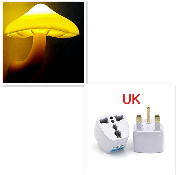 LED Night Light Mushroom Wall Socket Lamp EU US Plug Warm White Light-control Sensor Bedroom Light Home Decoration LED Night Light Mushroom Wall Socket Lamp EU US Plug Warm White Light-control Sensor Bedroom Light Home Decoration